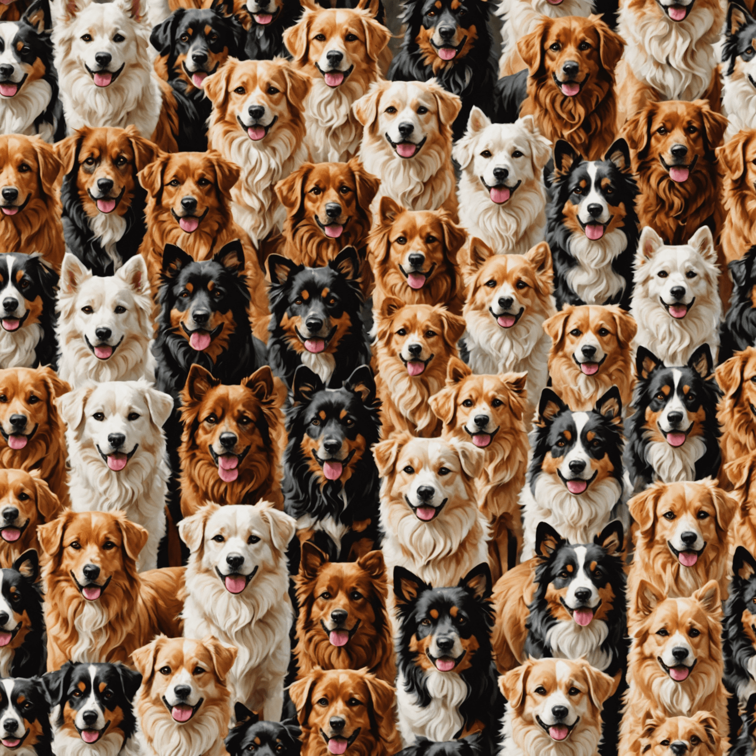 A collage of dogs in different seasons, showcasing various fur care techniques